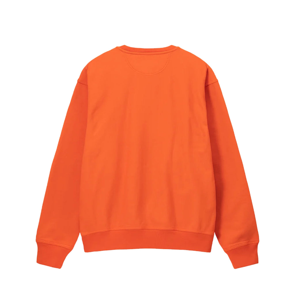 Stussy Stock Logo Crew Sweatshirt - Orange