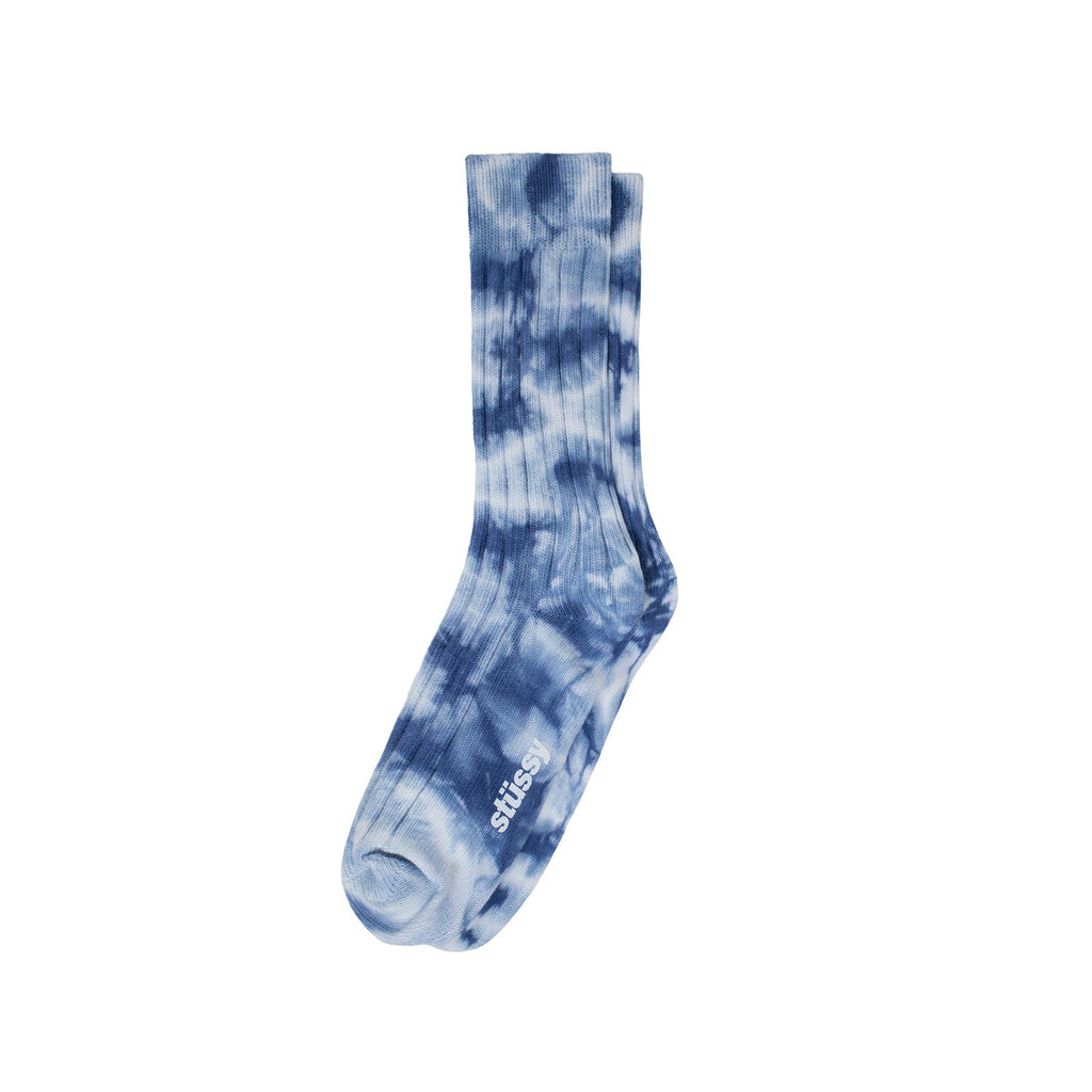 Stussy Dyed Ribbed Crew Socks - Indigo