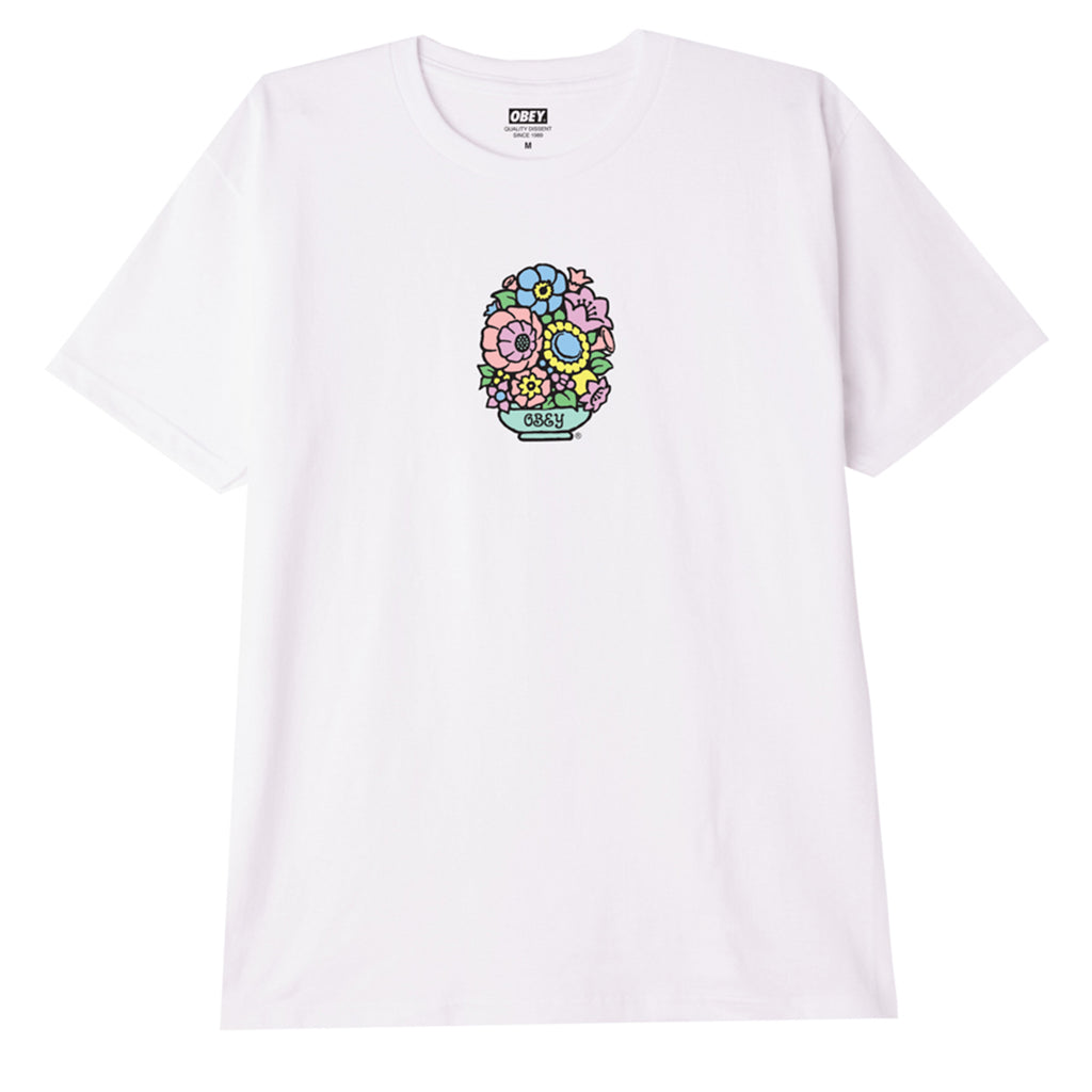 Obey Clothing Flower Basket T Shirt - White - main
