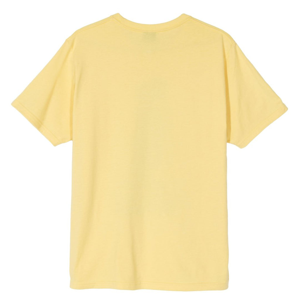 Stussy 8 Ball Man T Shirt in Yellow - Back