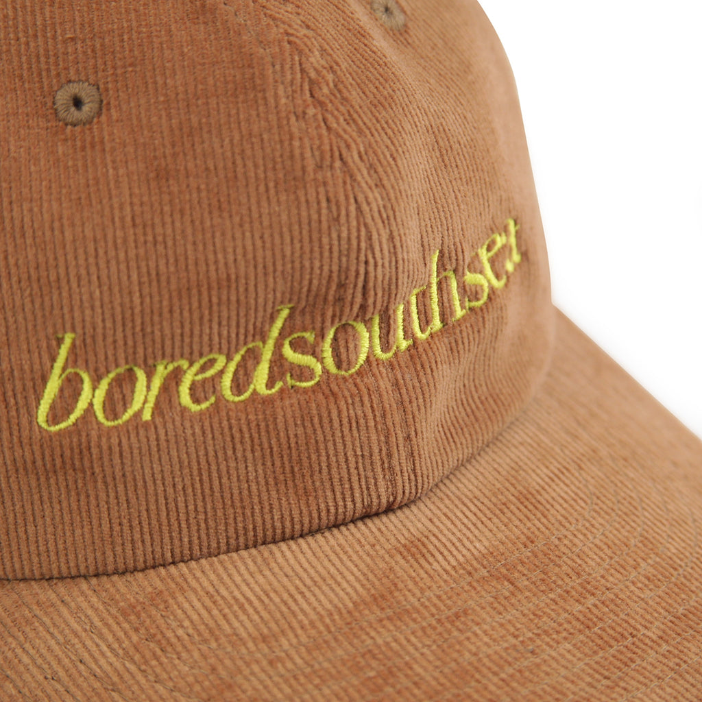 Bored of Southsea Hammer Cord Cap in Camel / Yellow - Embroidery