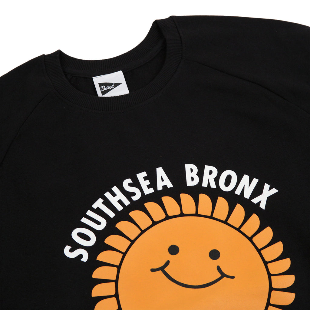 Southsea Bronx Strong Island Sweatshirt in Black - Details