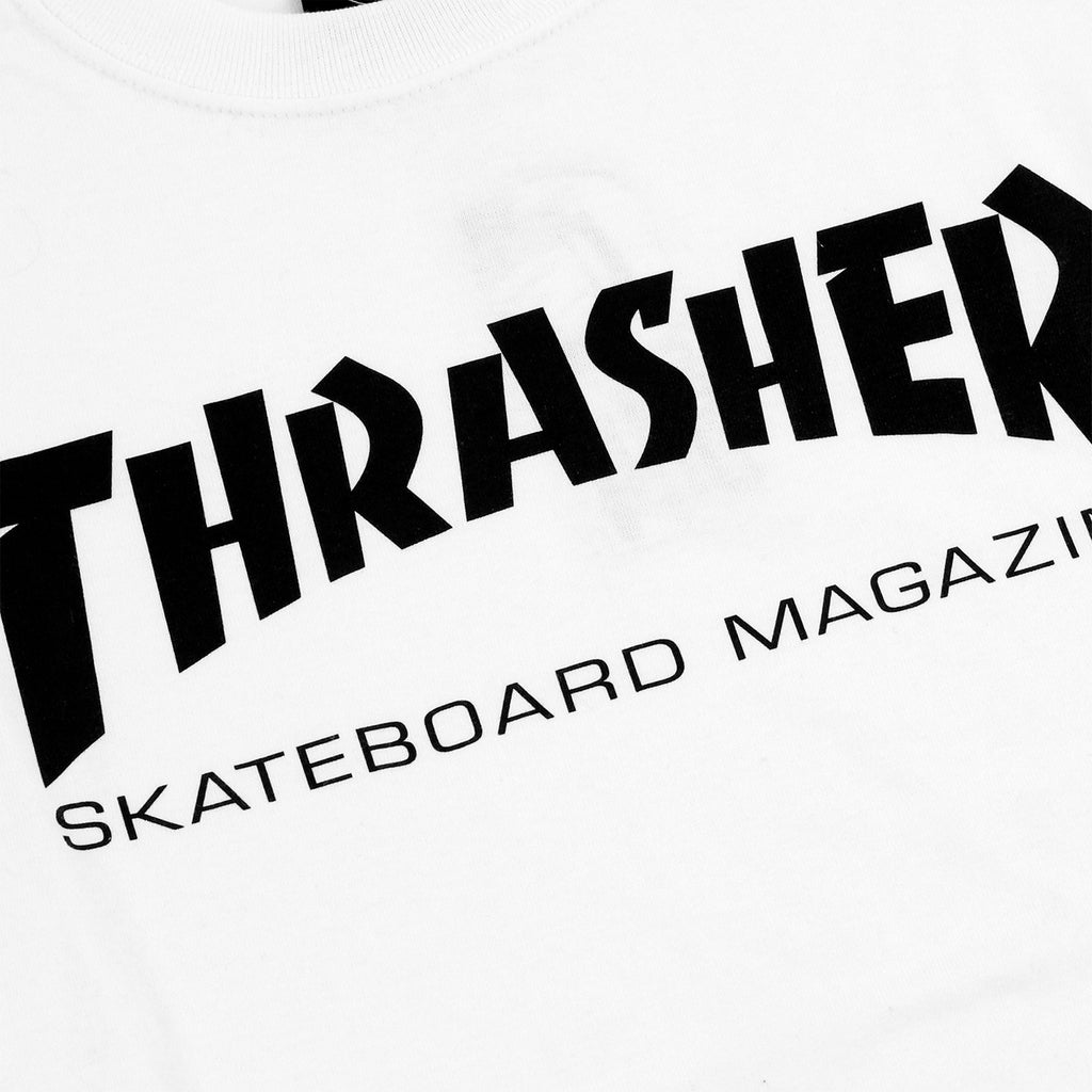 Thrasher Skate Mag Logo T Shirt in White - Print
