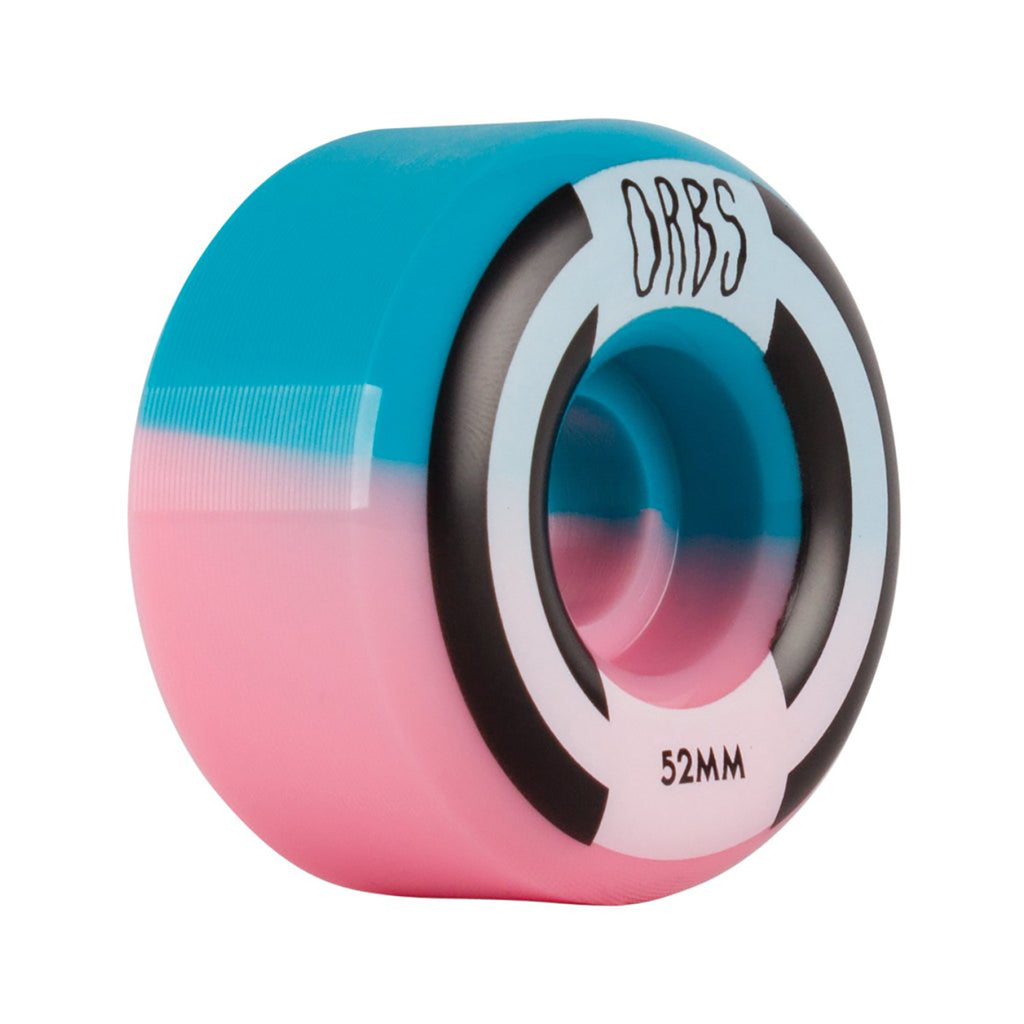 Welcome Skateboards 99A Orbs Apparitions Splits Wheels in Pink / Blue - Profile