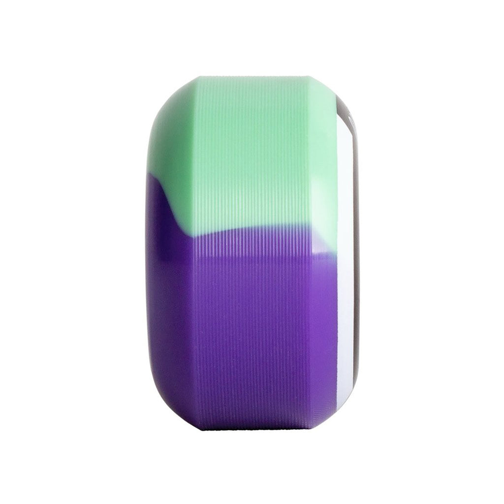 Welcome Skateboards 99A Orbs Apparitions Splits Wheels in Mint / Lavender - Profile