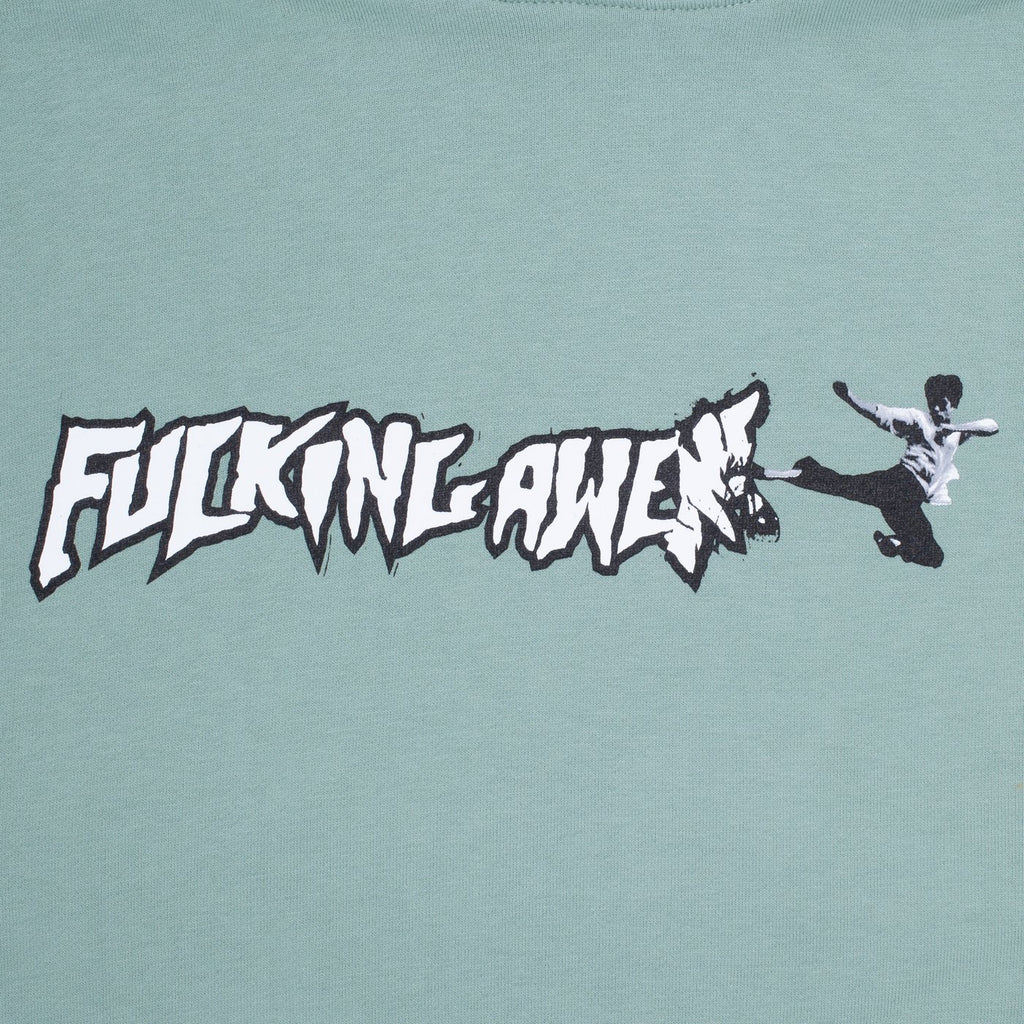 Fucking Awesome Karate Hoodie in Sage - Print