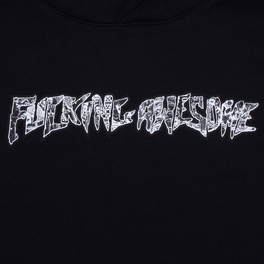 Fucking Awesome Acupuncture Stamp Hoodie in Black - Print