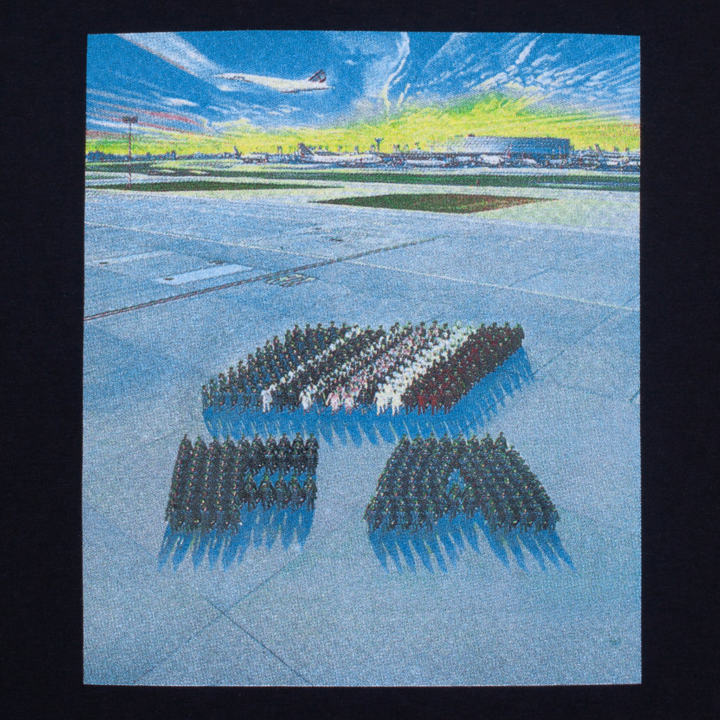 Fucking Awesome Airlines T Shirt - Black - back closeup