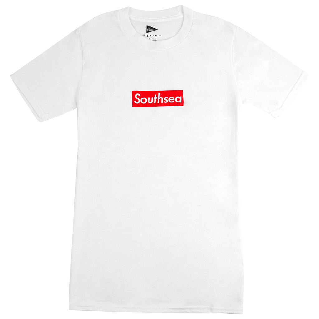 Bored of Southsea "Southsea" T Shirt in White / Red Box