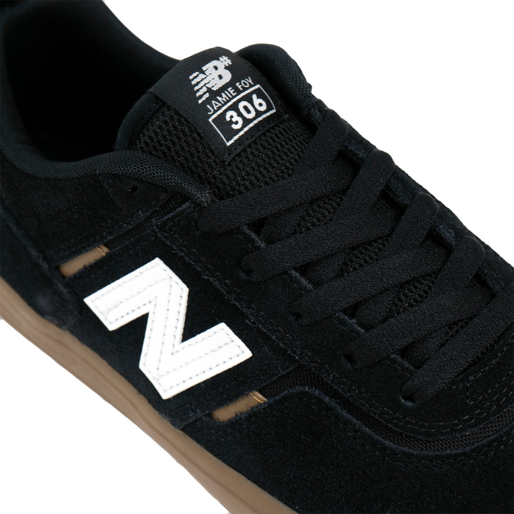 New Balance Numeric NM306 Jamie Foy Shoes in Black / Gum - Detail
