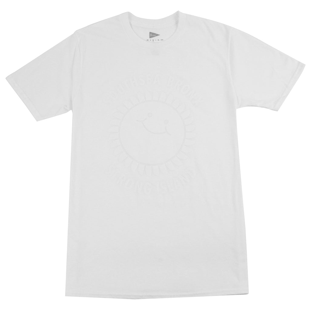 Southsea Bronx Strong Island T Shirt in White on White