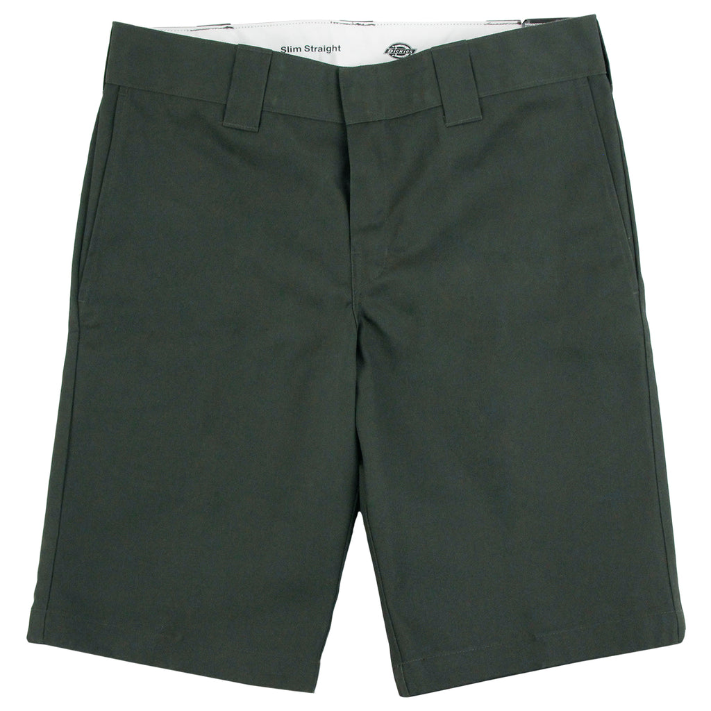 Dickies Slim Fit Shorts in Olive Green - Profile