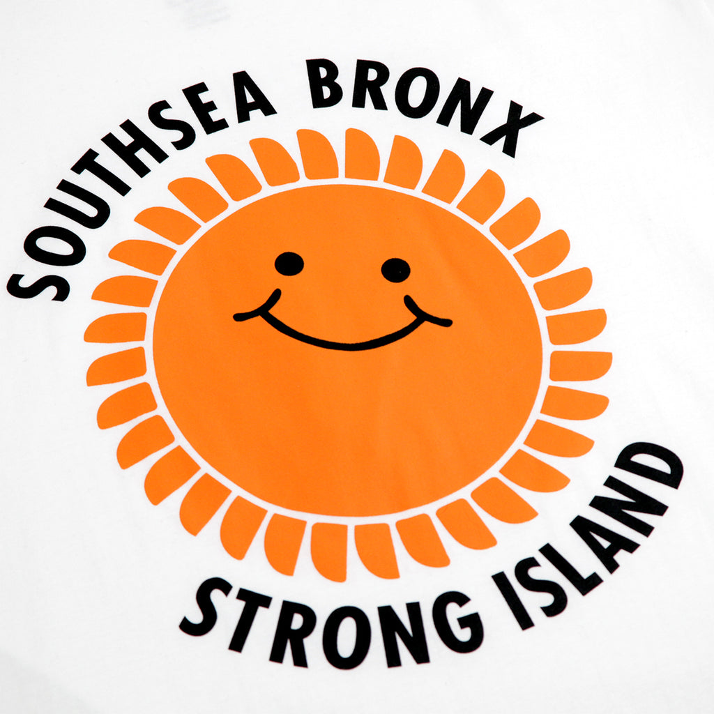 Southsea Bronx Strong Island T Shirt in White - Print