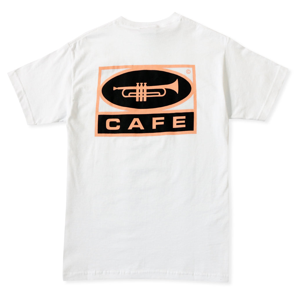 Skateboard Cafe Trumpet Logo T Shirt - White - back