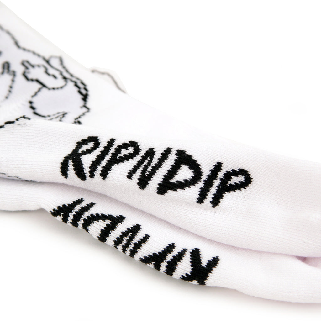 RIPNDIP Lord Nermal Socks in White - Footbed