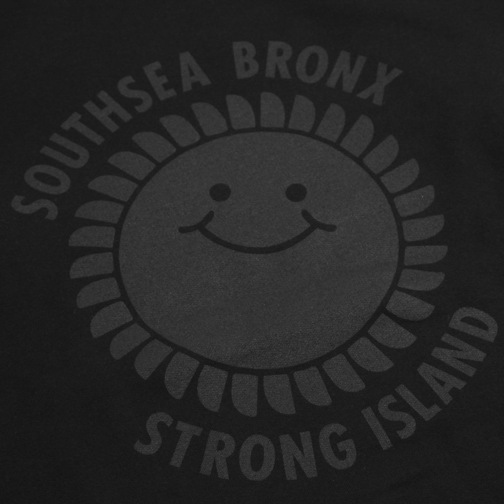 Southsea Bronx Strong Island Sweatshirt in Black on Black - Print