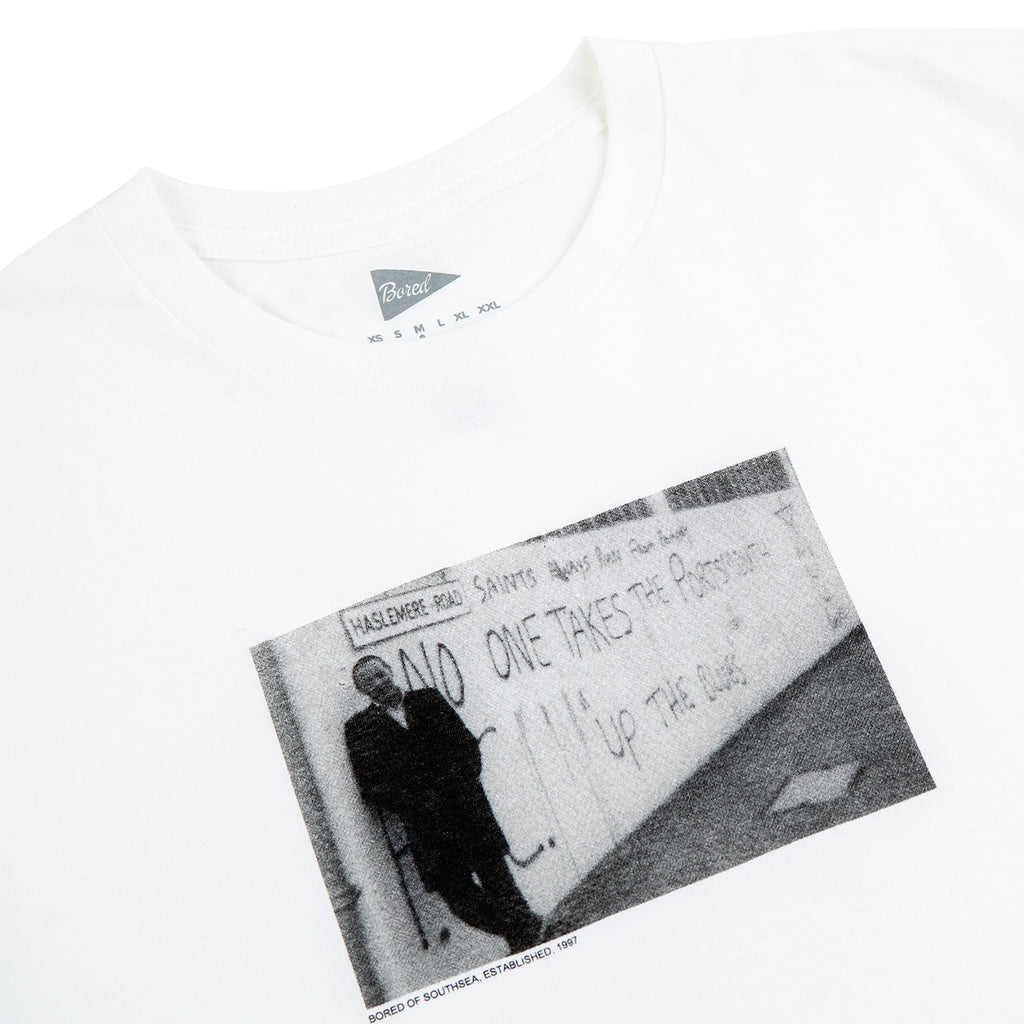 Bored of Southsea Football T Shirt in White - Detail