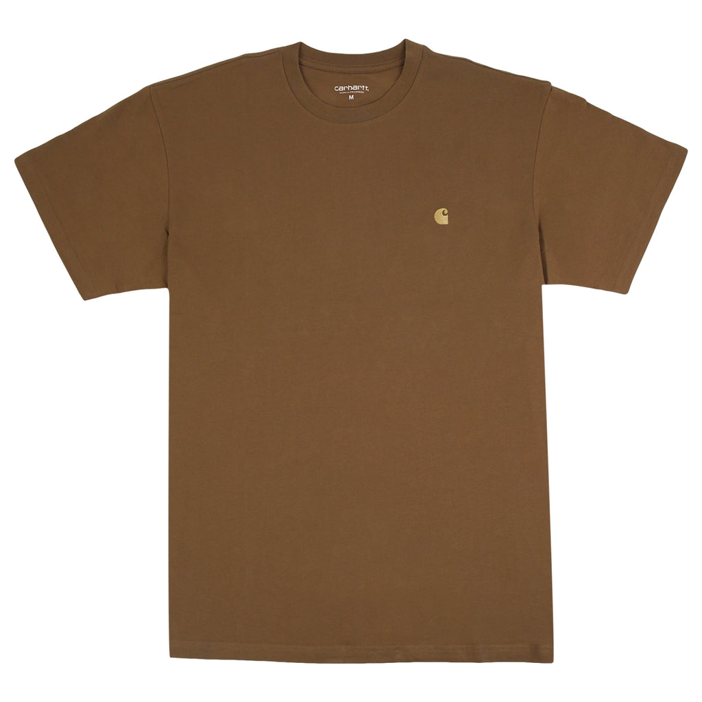 Carhartt Chase T Shirt in Hamilton Brown / Gold