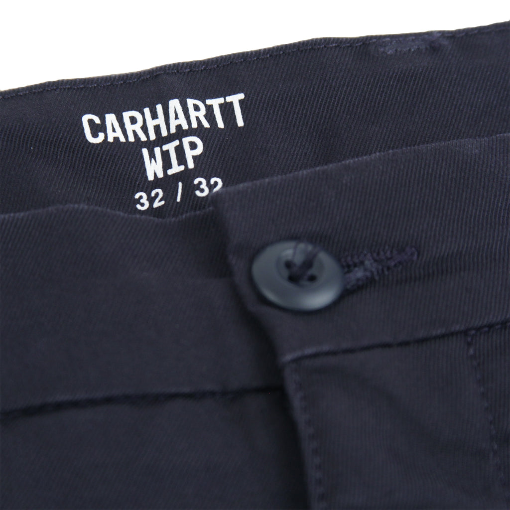 Carhartt WIP Sid Pant in Dark Navy Rinsed - Button