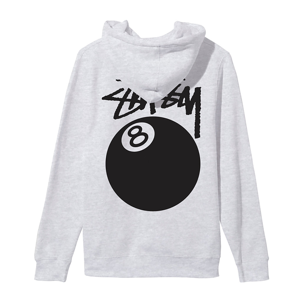 Stussy 8 Ball Hoodie in Ash Heather