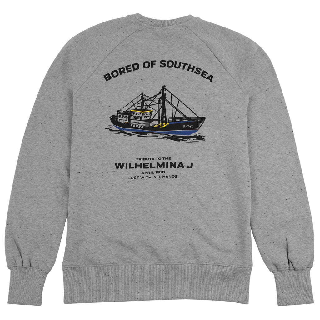 Bored of Southsea Wilhelmina J Sweatshirt in Grey Marl