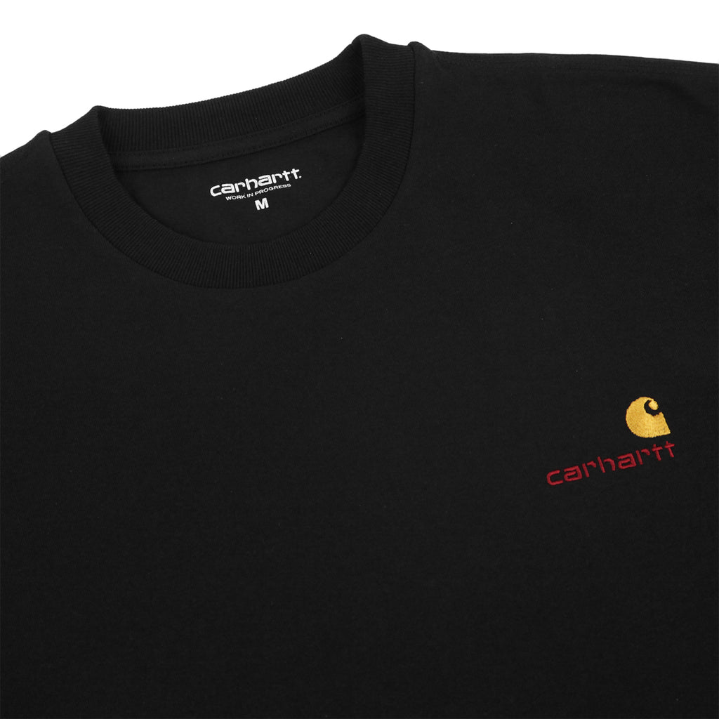 Carhartt WIP American Script T Shirt in Black - Detail