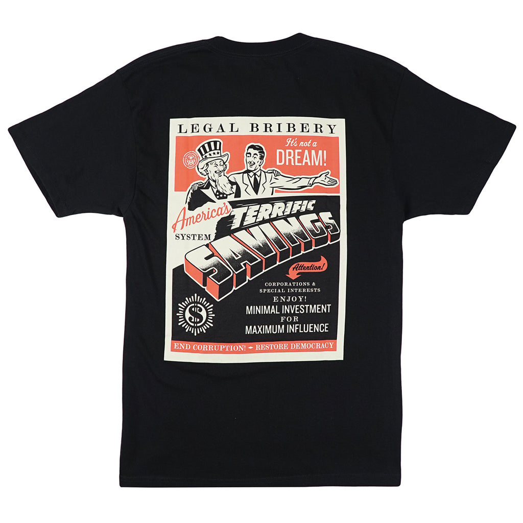 Obey Clothing America's Savings T Shirt in Black