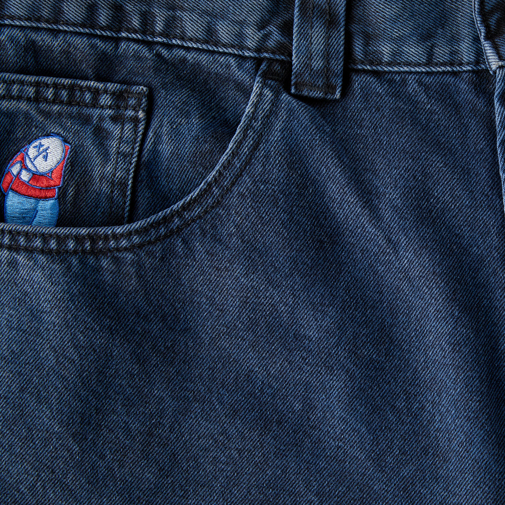 Polar Skate Co Big Boy Jeans in Blue Black - Pocket