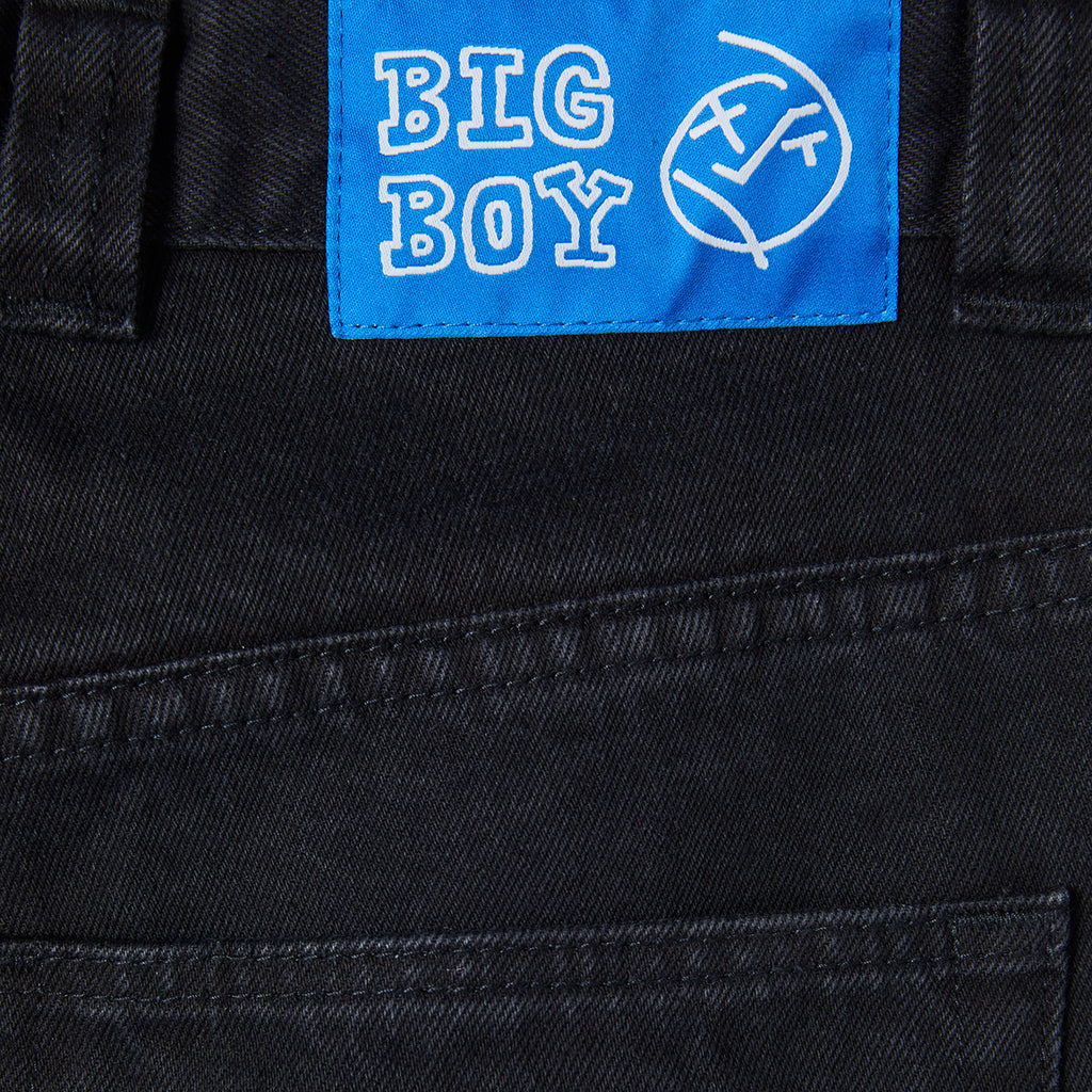 Polar Skate Co Big Boy Jeans in Pitch Black - Label