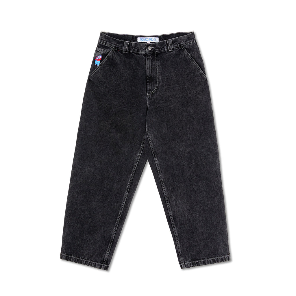 Polar Skate Co Big Boy Work Pants in Washed Black - Front