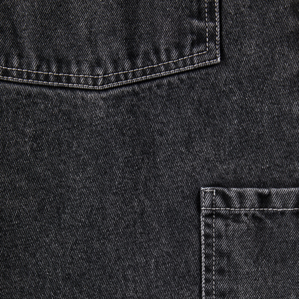 Polar Skate Co Big Boy Work Pants in Washed Black - Detail