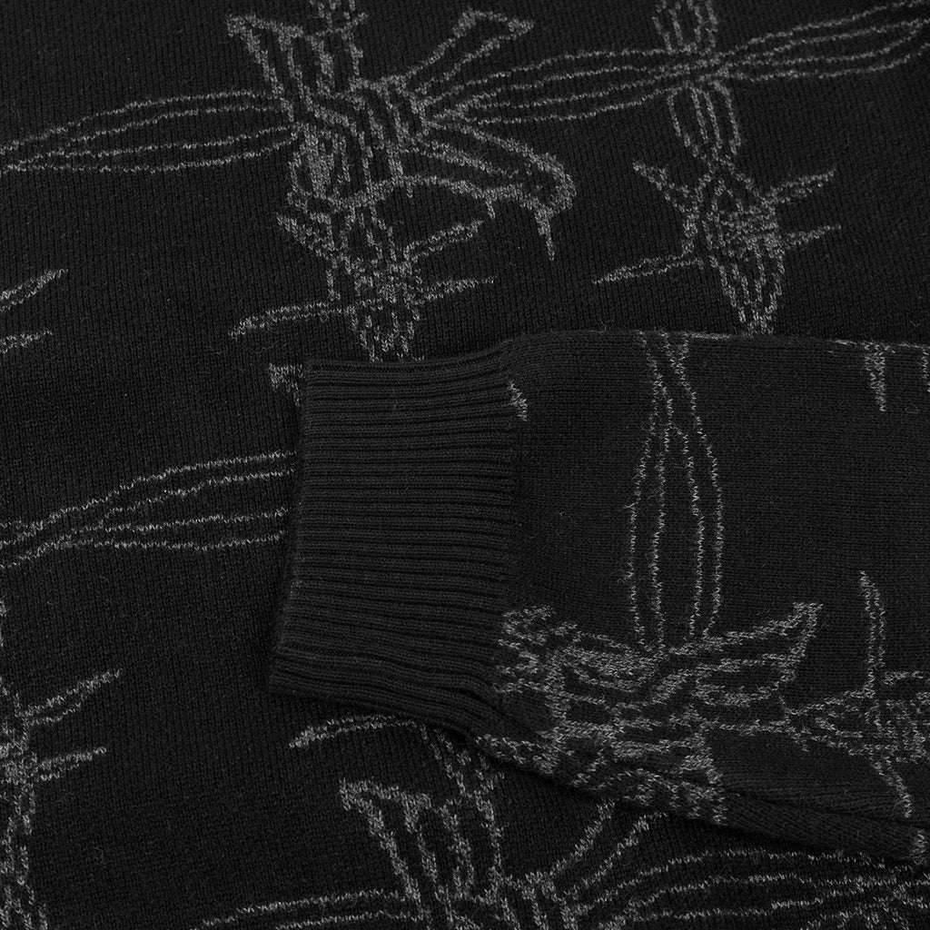Yardsale Barbera Knit Jumper in Black / Black - Detail