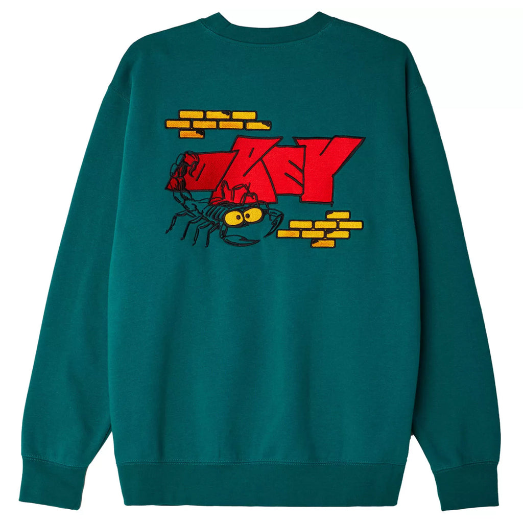 Obey Brick by Brick Crew Sweatshirt - Ivy - back
