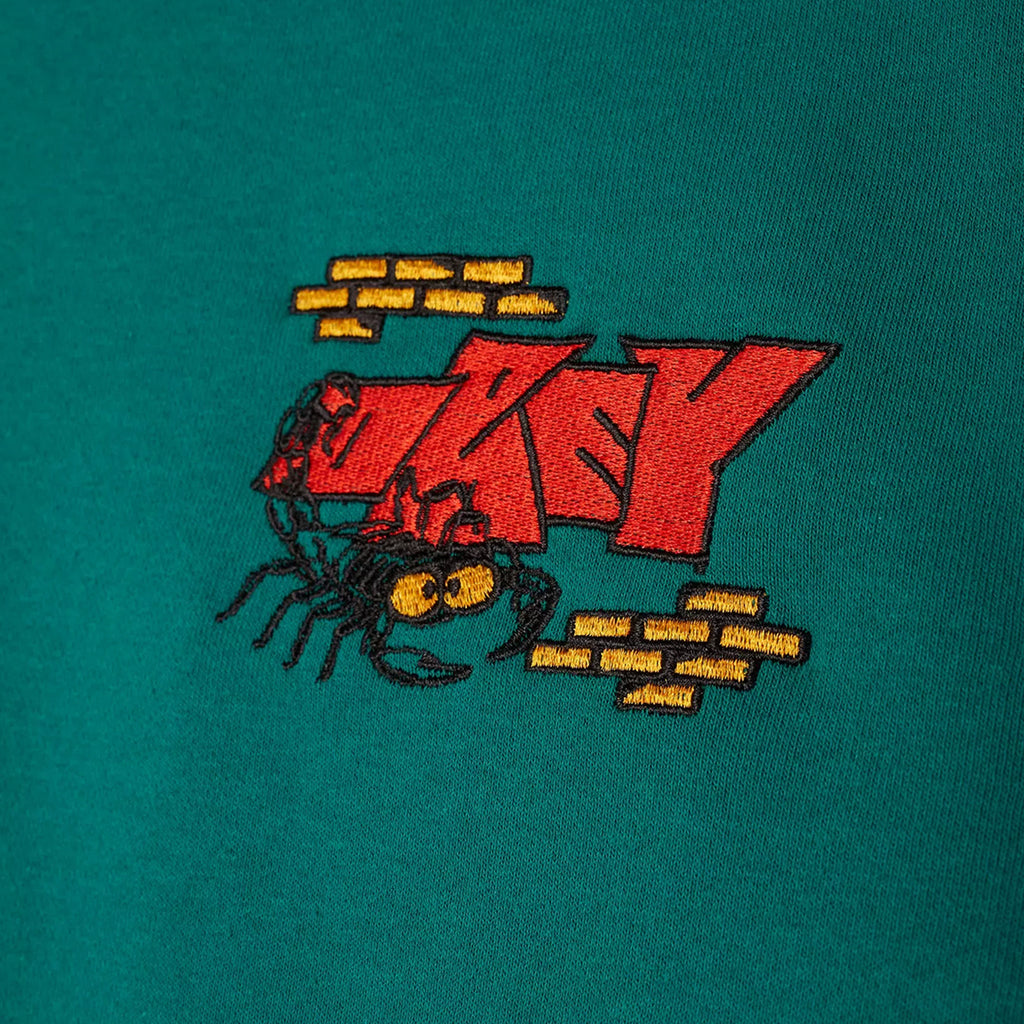 Obey Brick by Brick Crew Sweatshirt - Ivy - close up