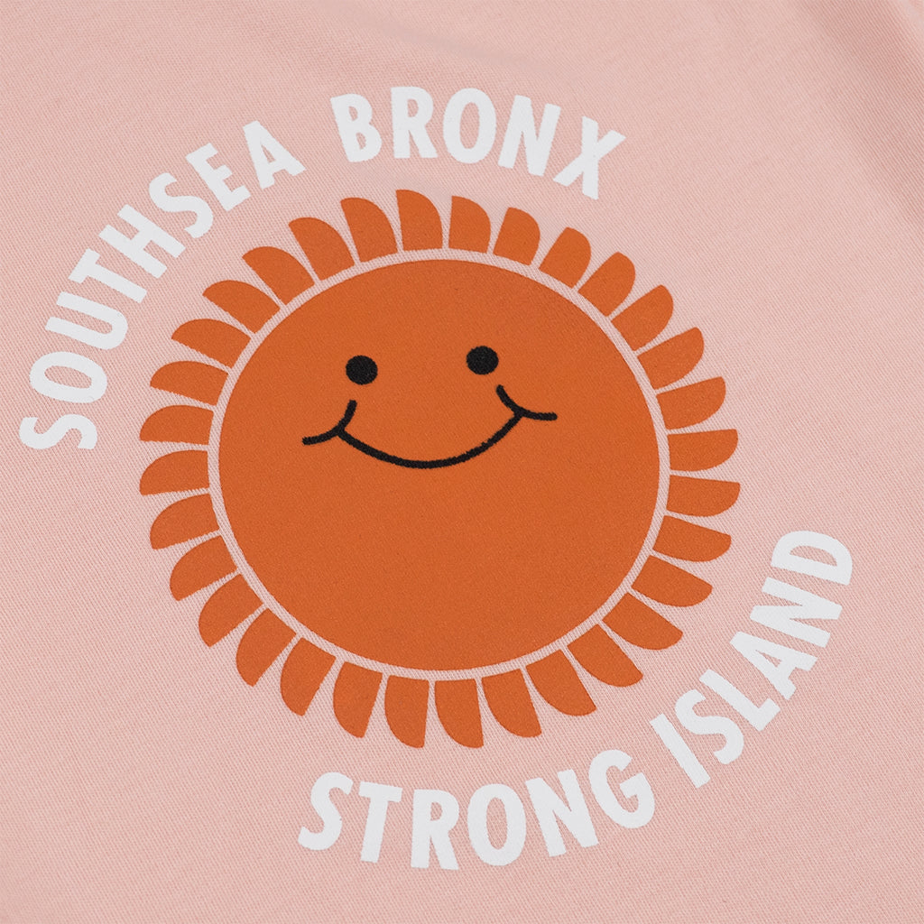 Southsea Bronx Strong Island Baby T Shirt in Powder Pink - Print