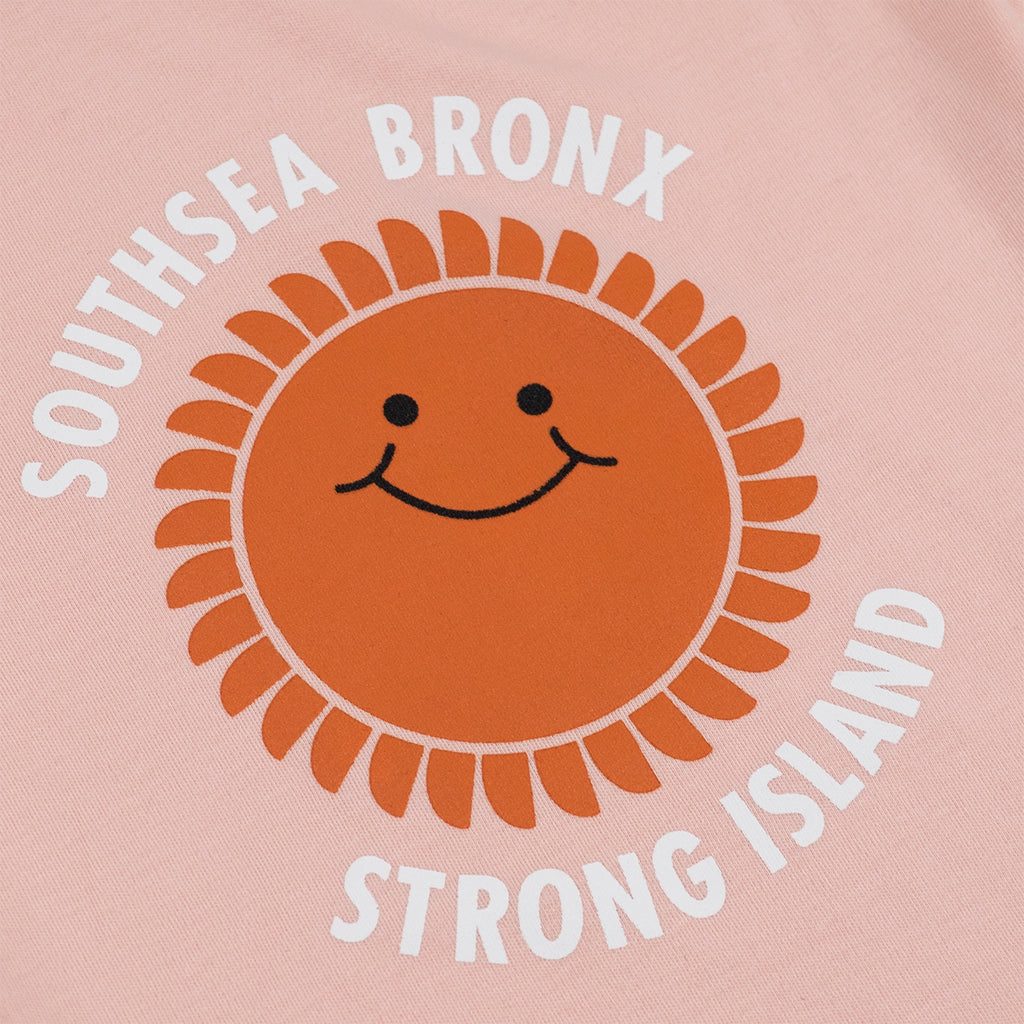 Southsea Bronx Strong Island Baby T Shirt in Powder Pink - Print