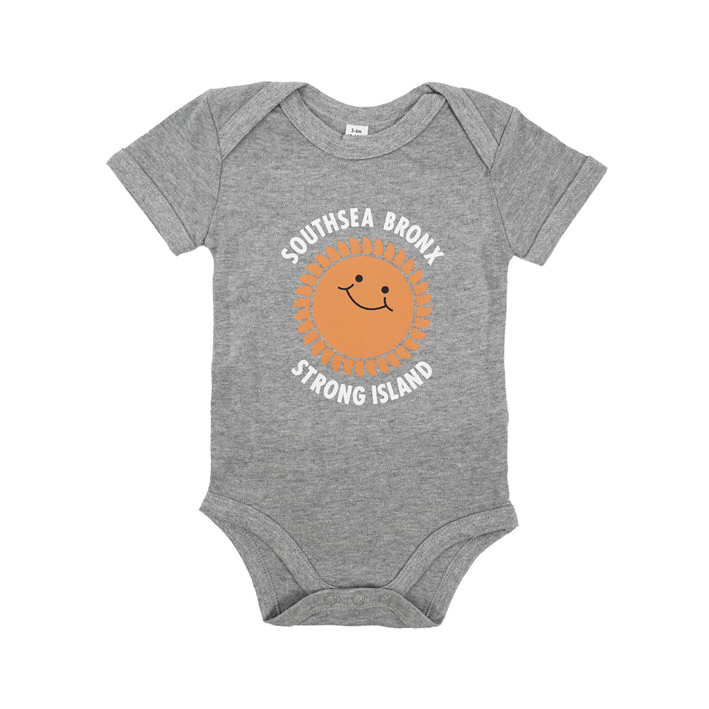 Southsea Bronx Strong Island Baby Grow - Heather Grey - main