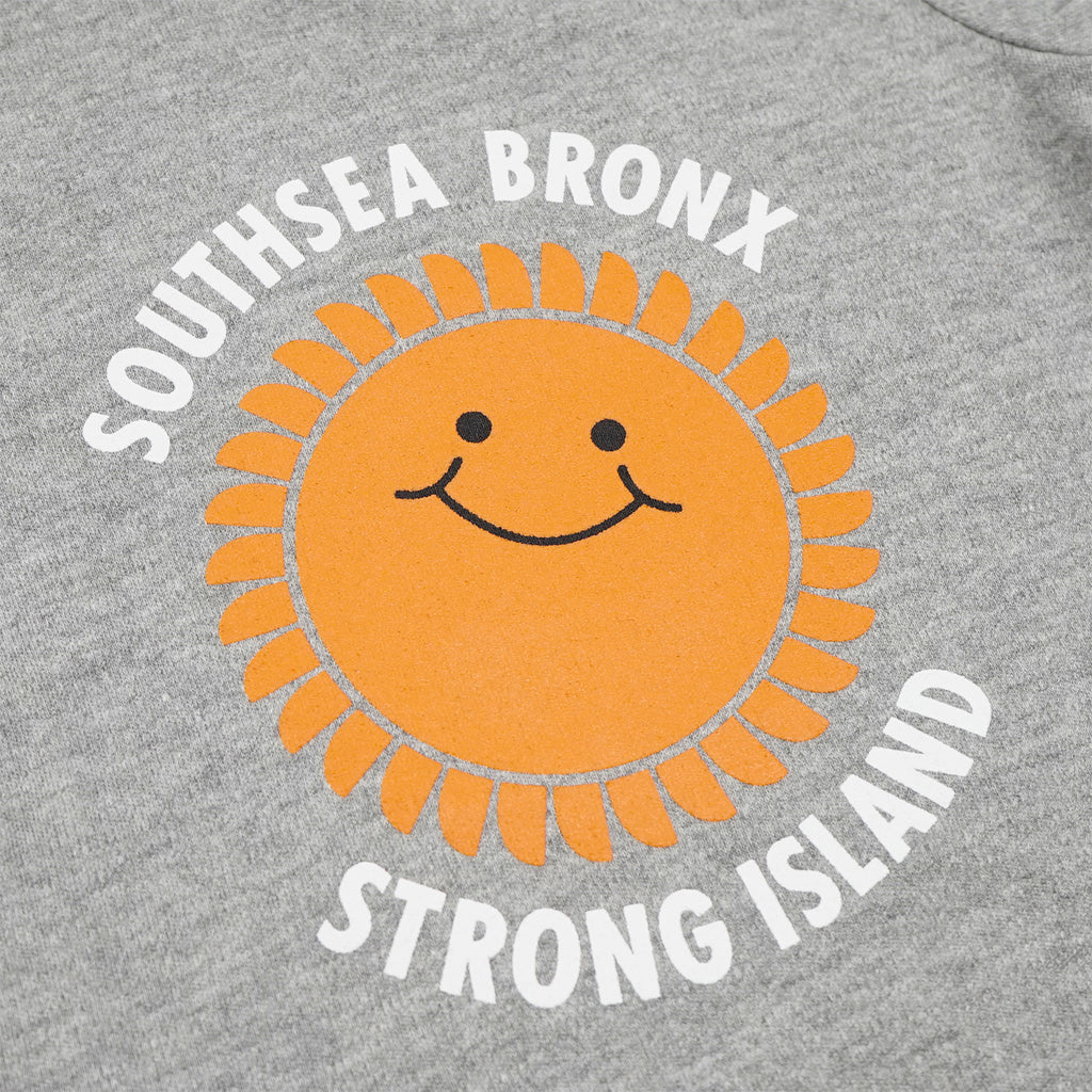 Southsea Bronx Strong Island Baby T Shirt - Heather Grey - closeup