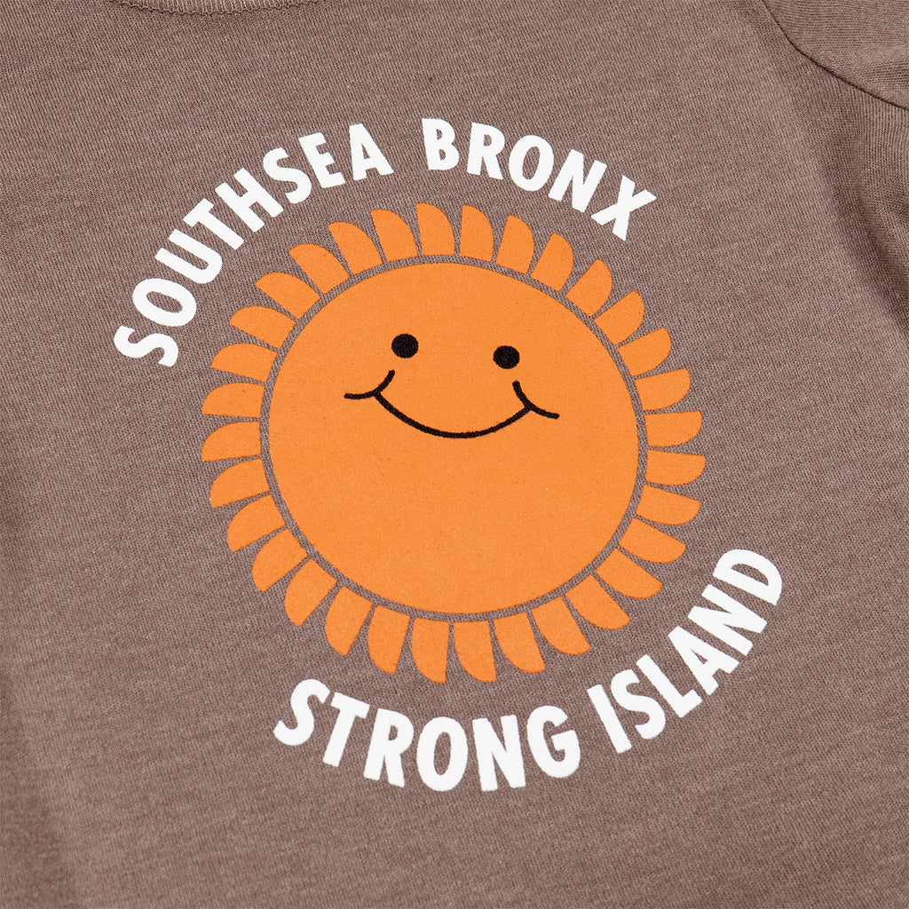 Southsea Bronx Strong Island Baby T Shirt - Mocha - closeup