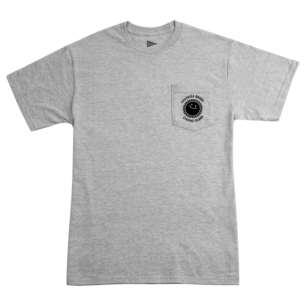 Southsea Bronx Strong Island Pocket T Shirt Grey Heather - Front 