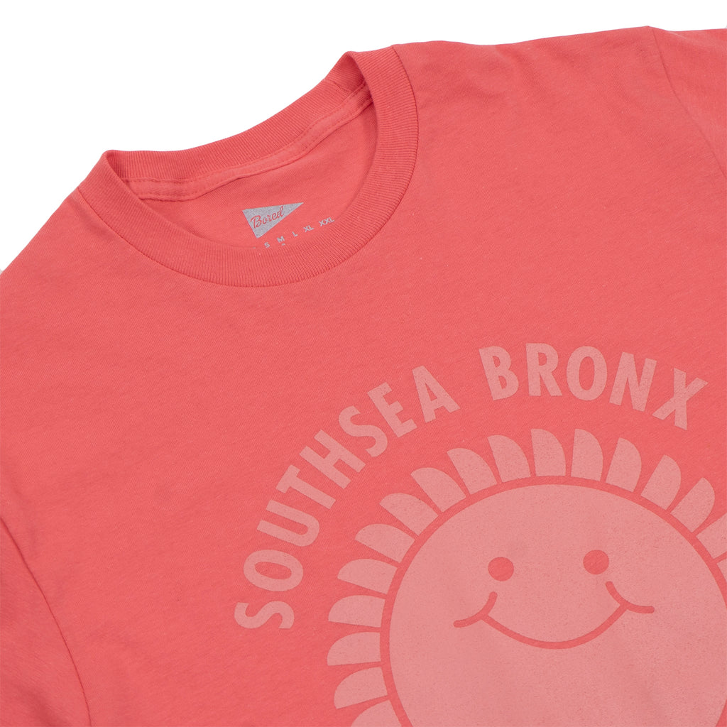 Southsea Bronx Strong Island T Shirt in Coral / Coral - Detail