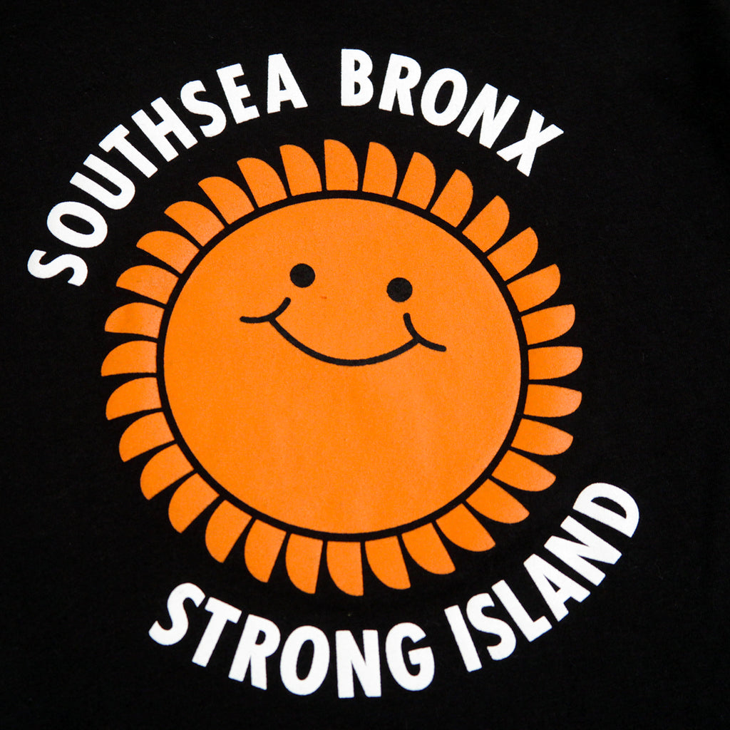 Southsea Bronx Strong Island Kids T Shirt in Black - Print