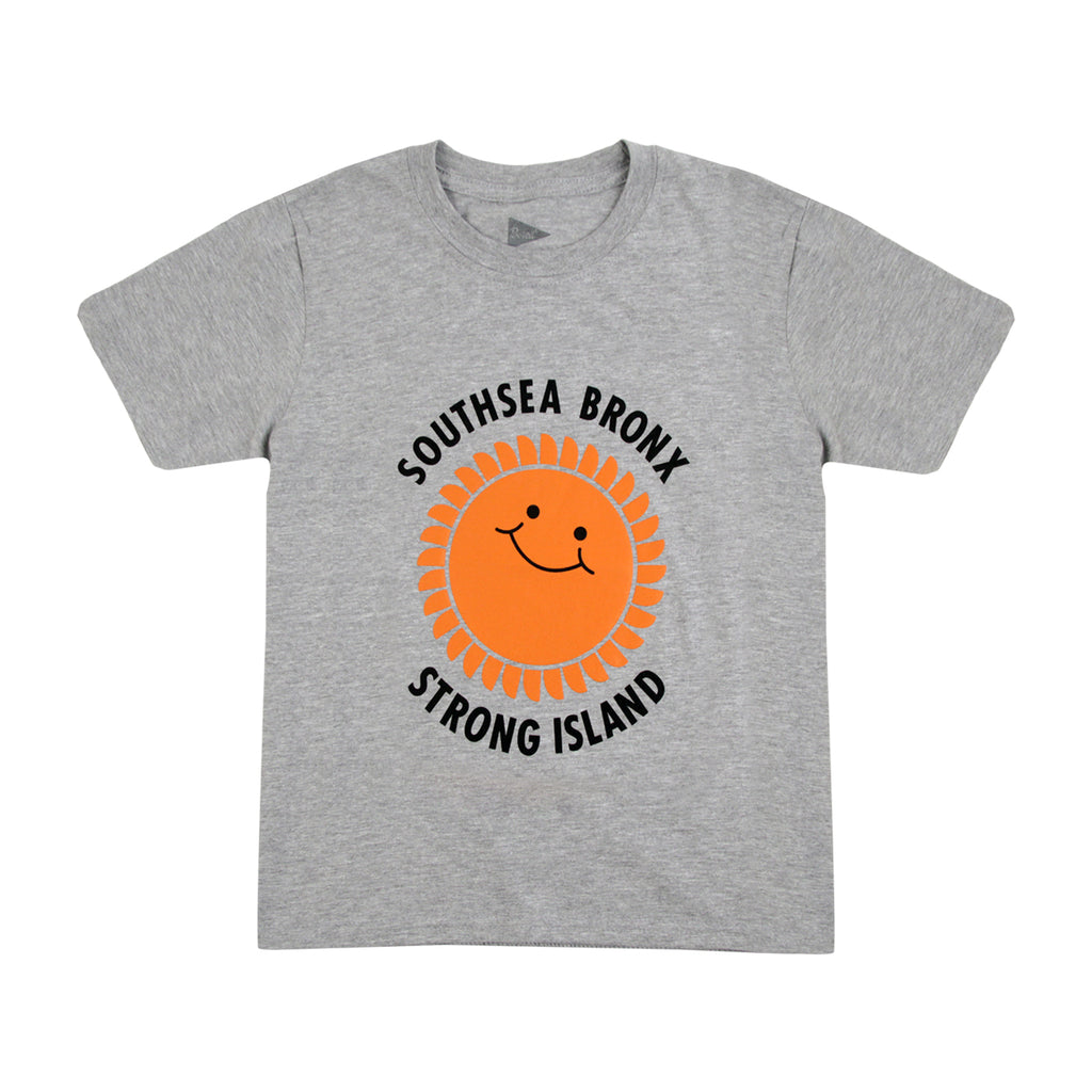 Southsea Bronx Strong Island Kids T Shirt in Heather Grey