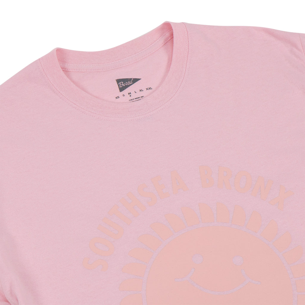 Southsea Bronx Strong Island T Shirt in Tonal Pink - Detail