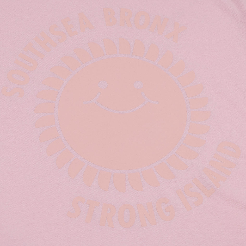 Southsea Bronx Strong Island T Shirt in Tonal Pink - Print