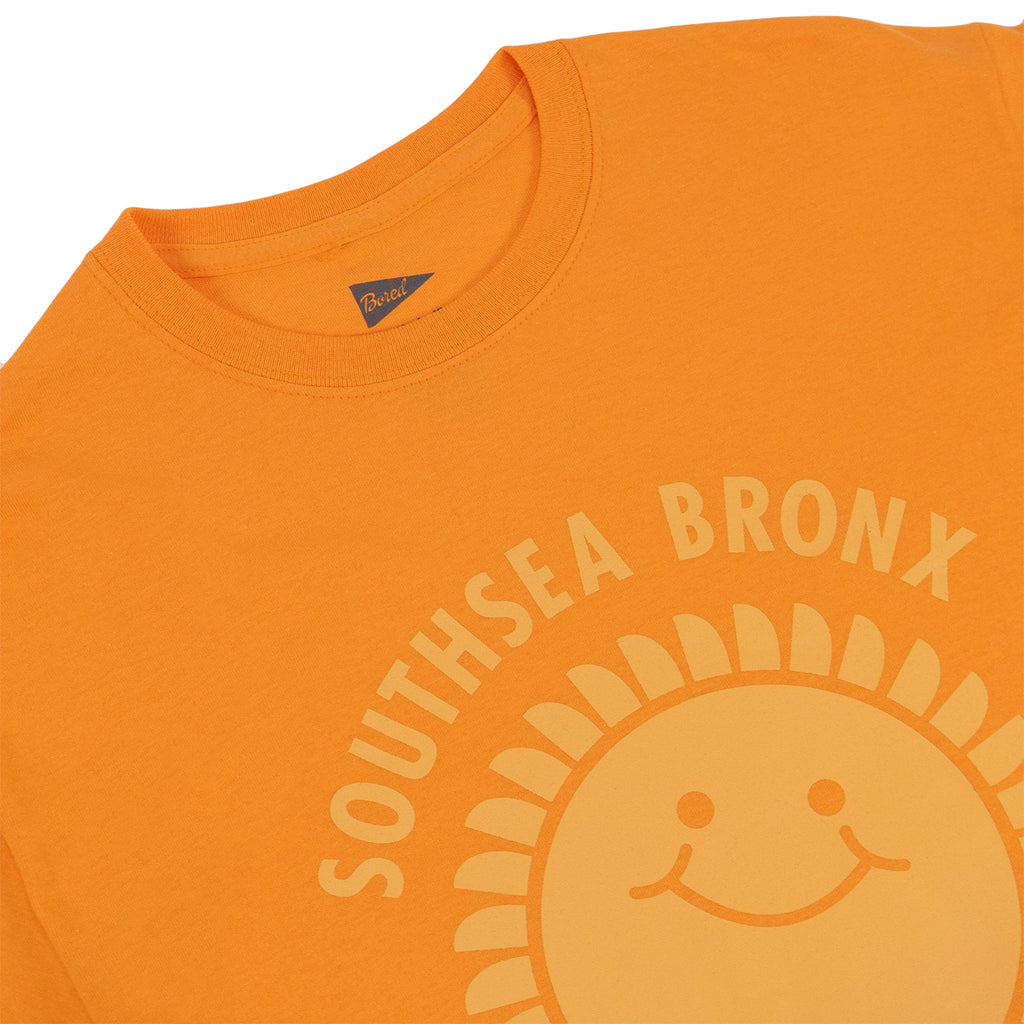 Southsea Bronx Strong Island T Shirt in Tonal Tangerine - Detail