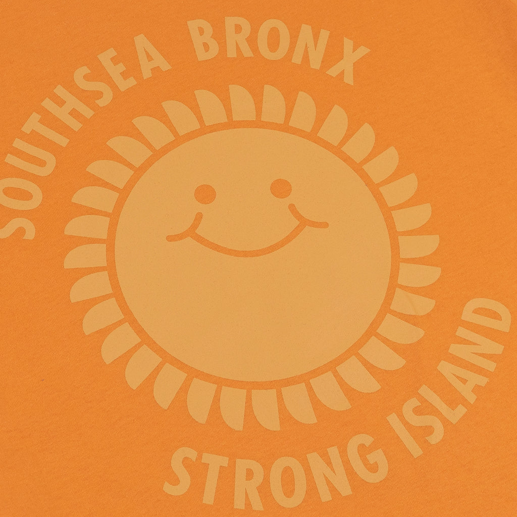 Southsea Bronx Strong Island T Shirt in Tonal Tangerine - Print