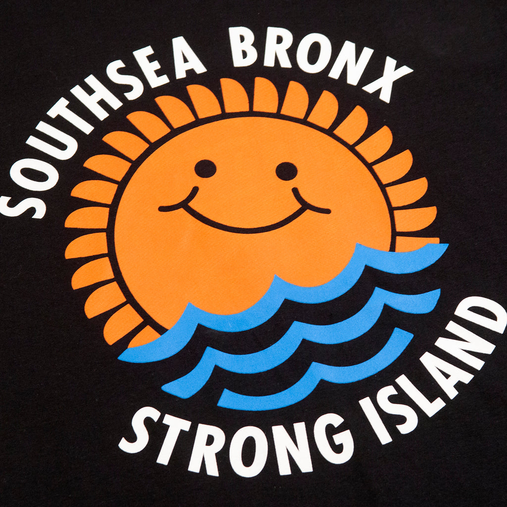 Southsea Bronx Waves T Shirt in Black - Print