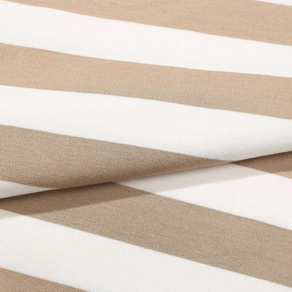 Helas Class Striped T Shirt - Beige - closeup