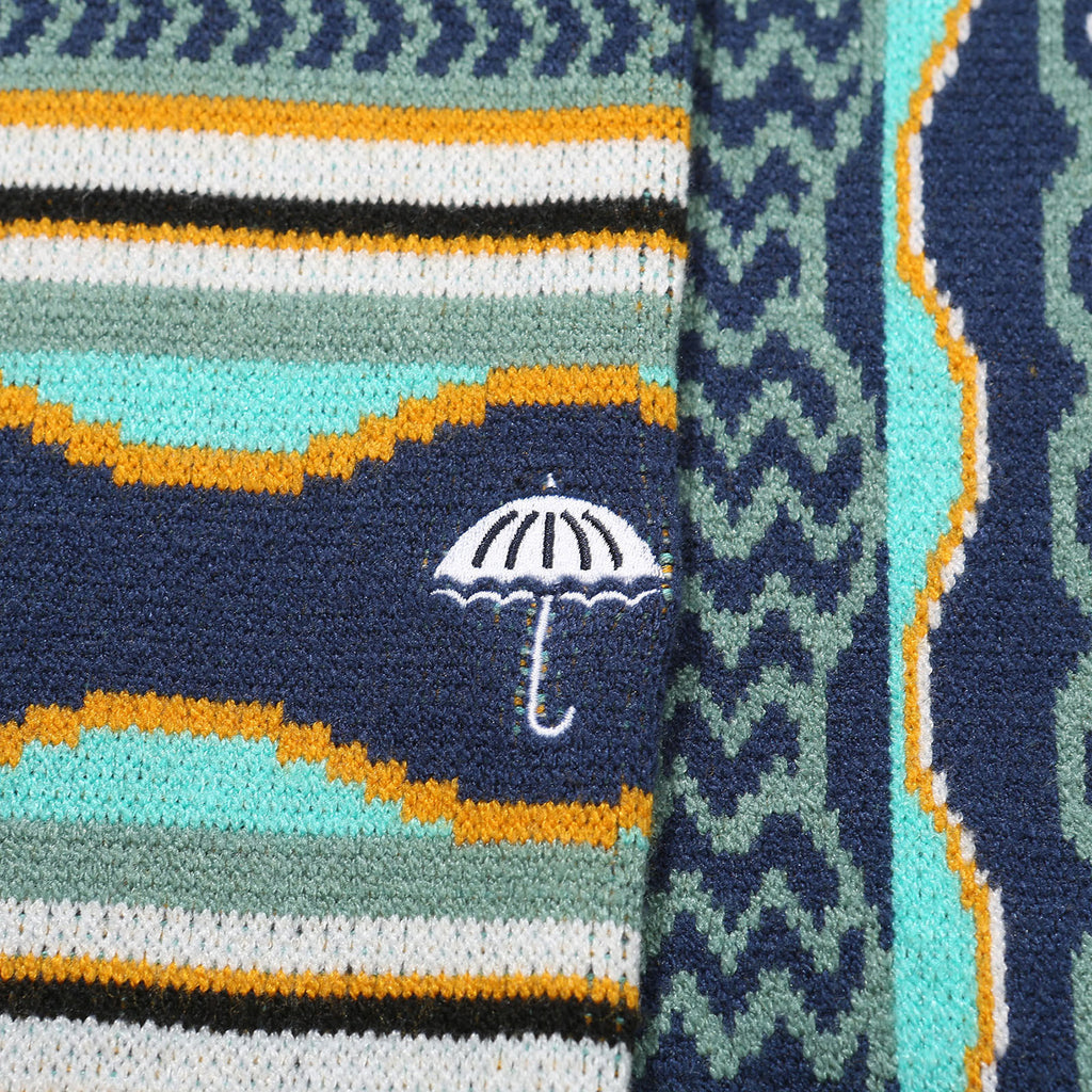 Helas Coog Knit Crewneck Sweat - Blue - embroidery
